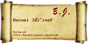 Becsei József névjegykártya