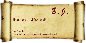 Becsei József névjegykártya