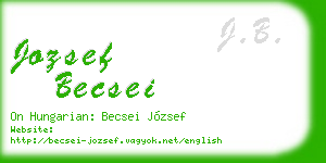 jozsef becsei business card